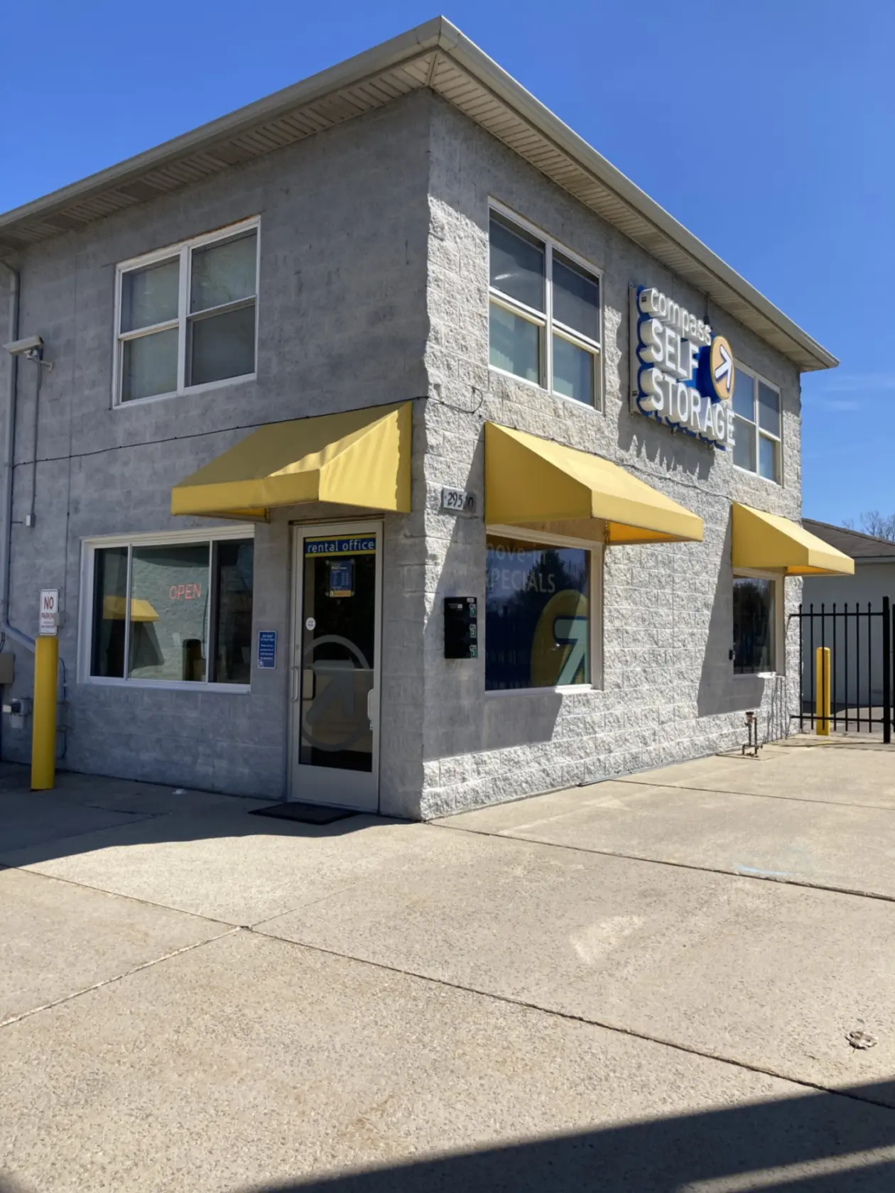 Rental office at Compass Self Storage.
