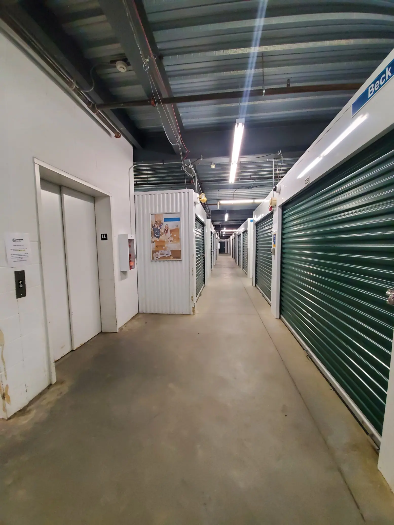 Indoor units at Compass Self Storage.