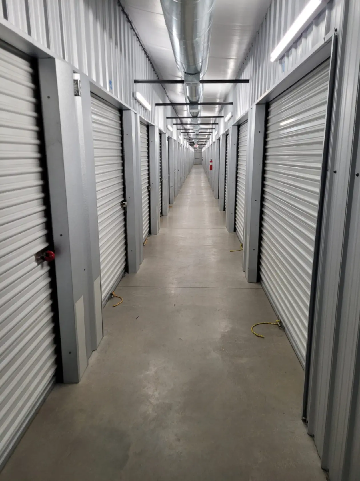 Indoor storage units.