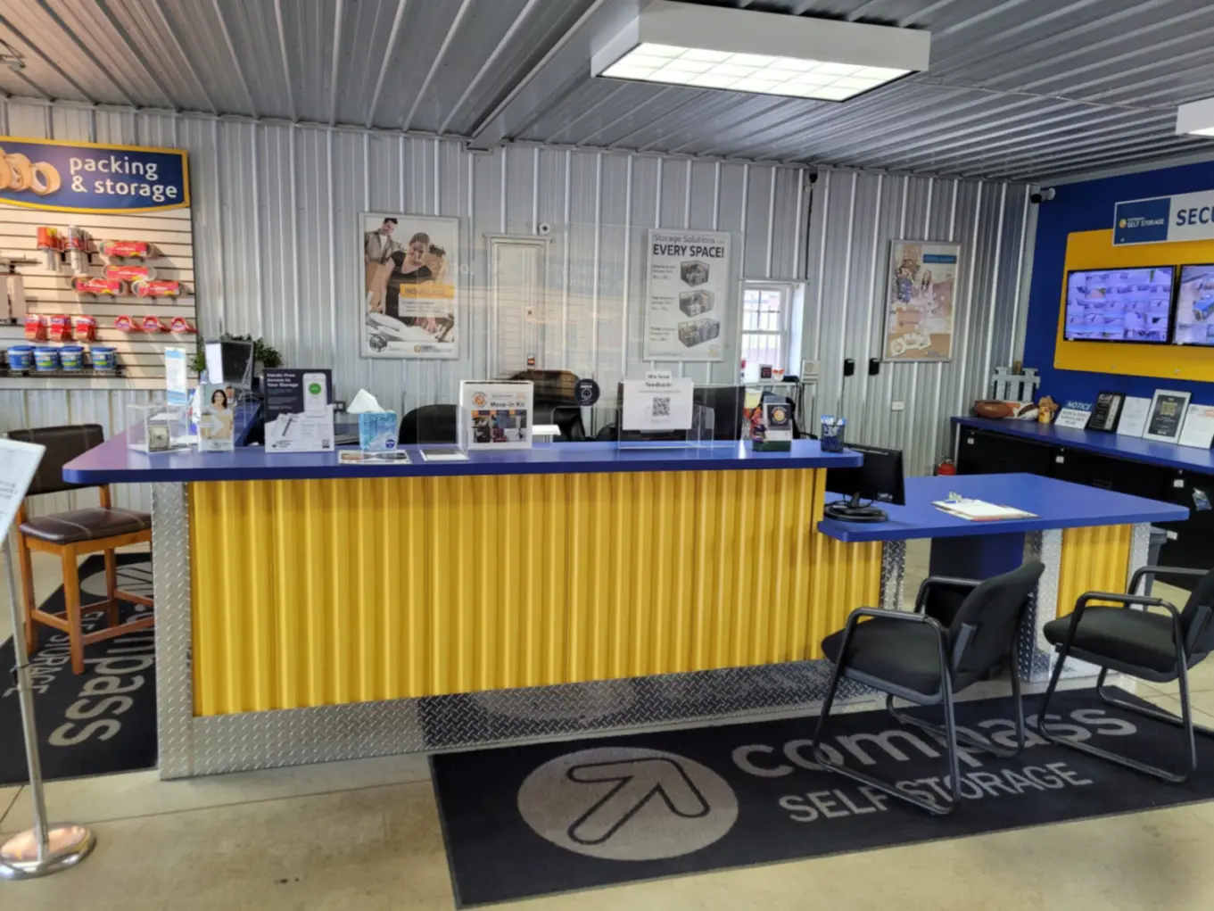 Compass Self Storage front office.