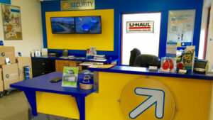 The front desk at a Compass Self Storage facility.