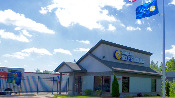 Compass Self Storage facility in East Lansing, Michigan.