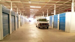 Drive-up climate controlled storage units.