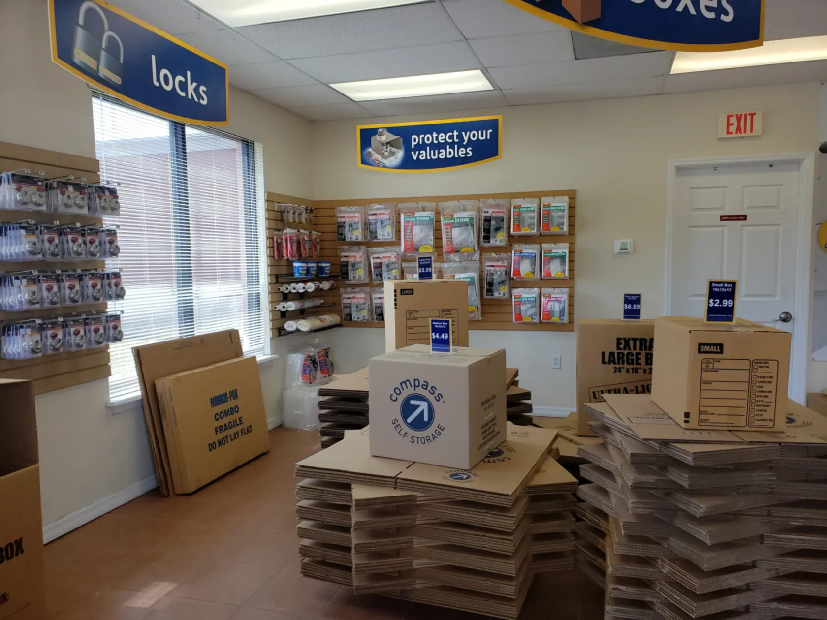Packing supplies at Compass Self Storage in Orlando, FL.