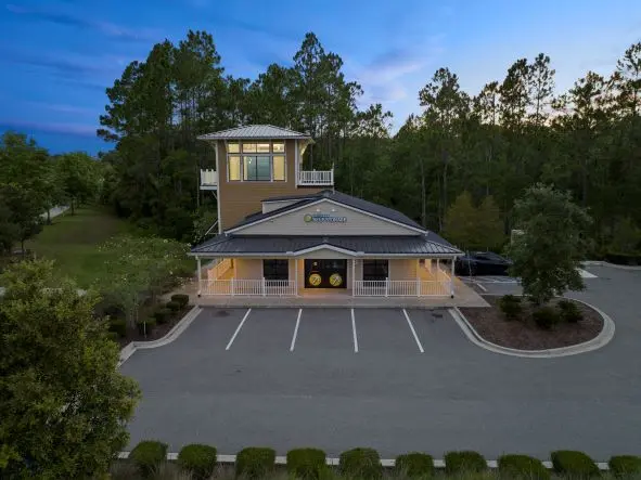 Aerial view of Compass Self Storage in Ponte Vedra Beach, FL.