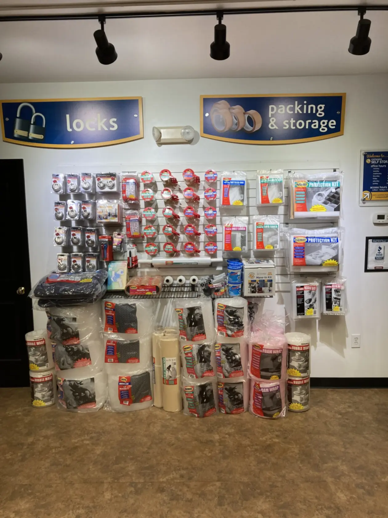 Storage moving supplies for sale.