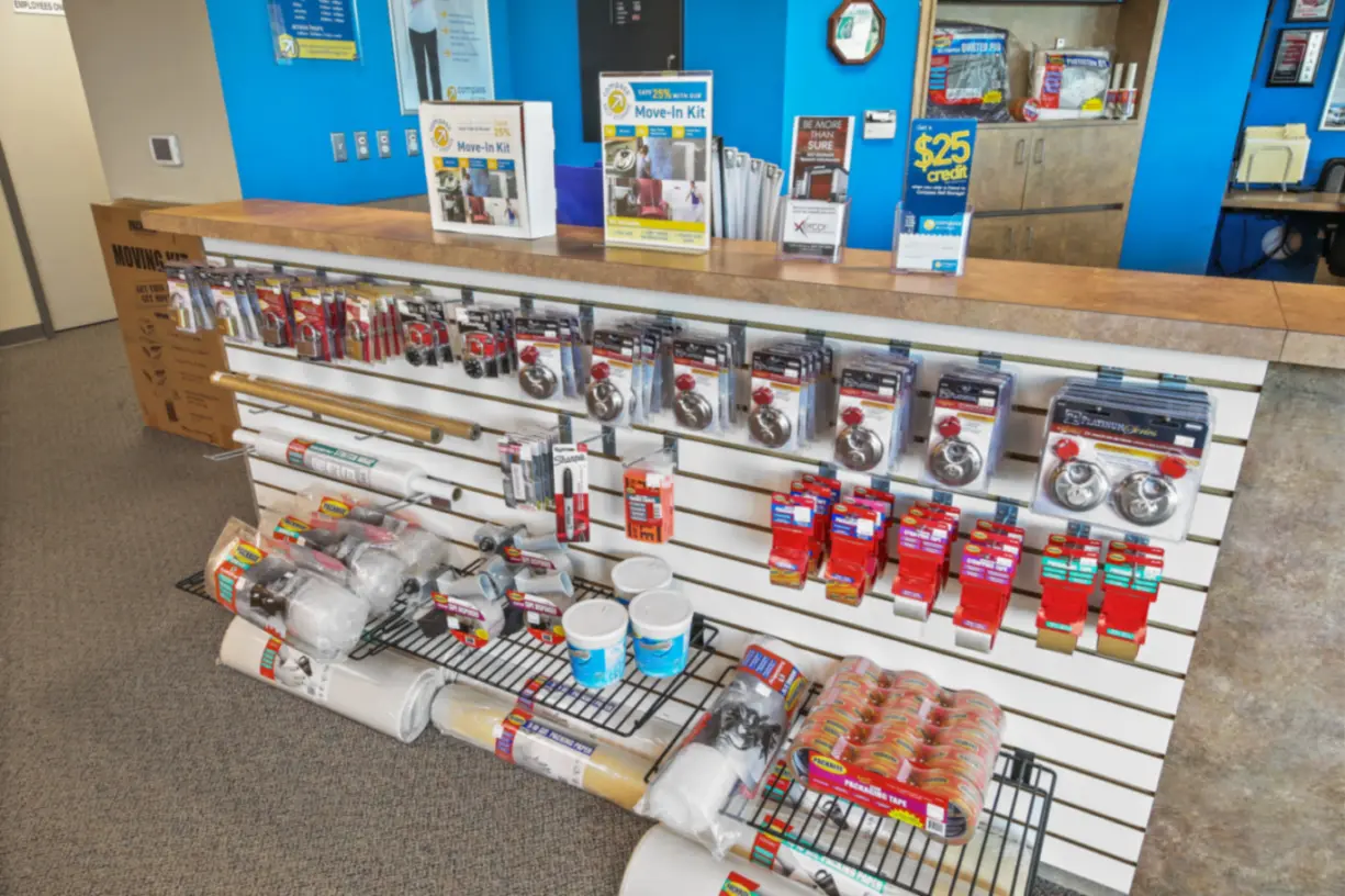 Packing supplies at Compass Self Storage.