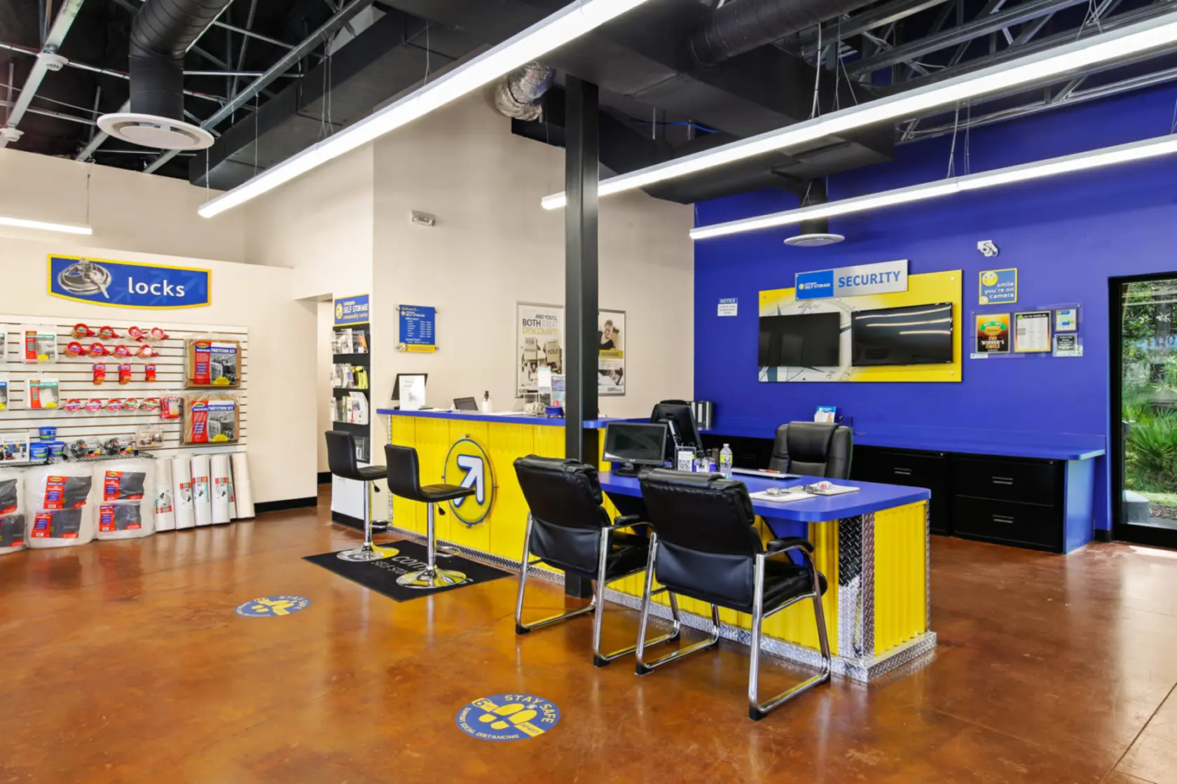 Front desk at Compass Self Storage.