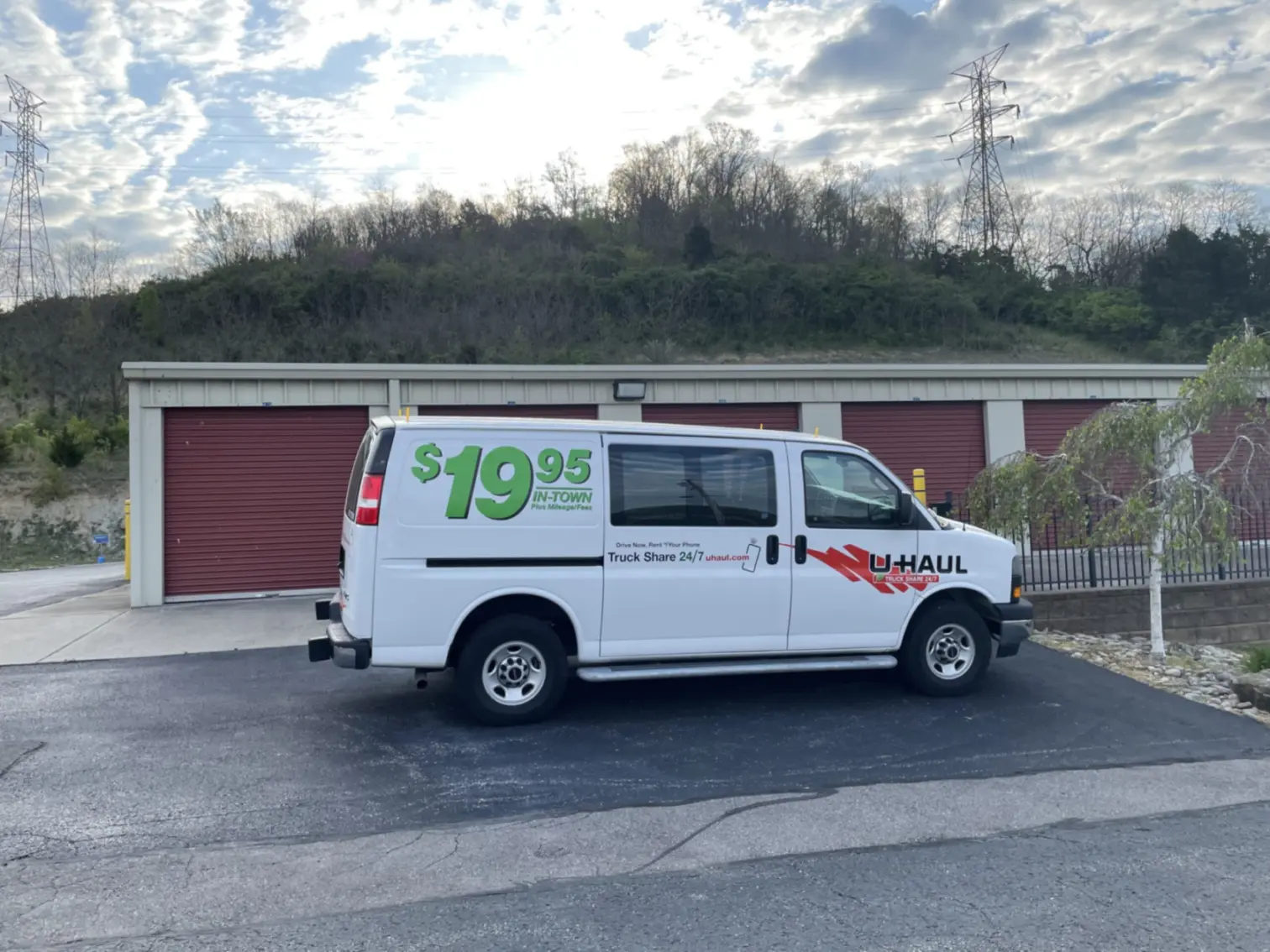 Moving truck at Compass Self Storage.