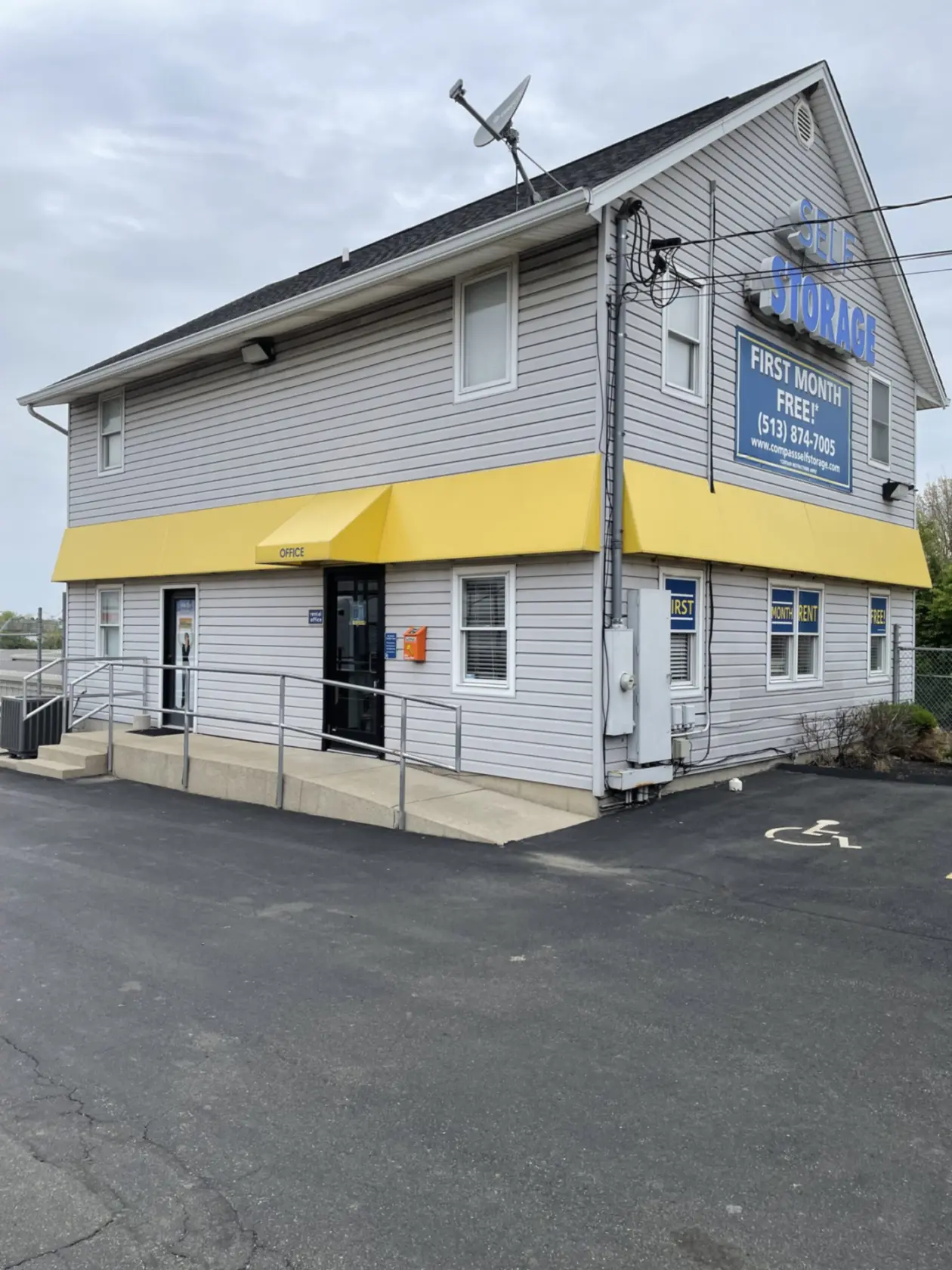 Side door at Compass Self Storage.