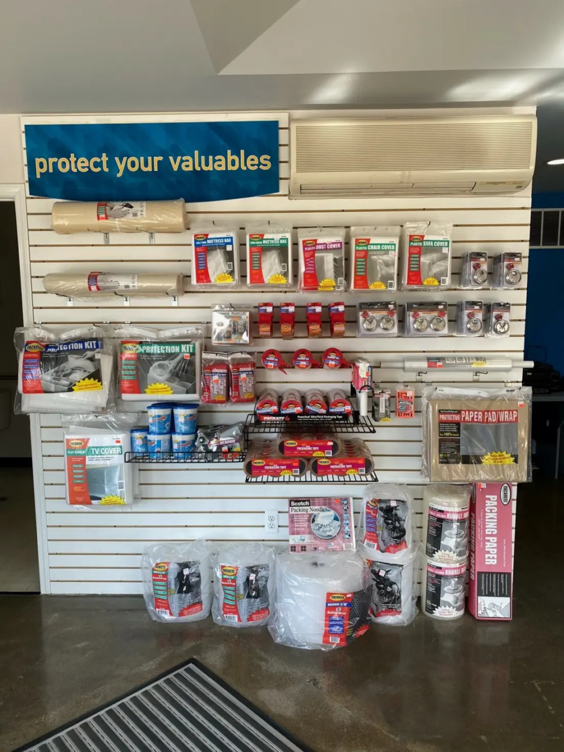 Packing supplies at Compass Self Storage.