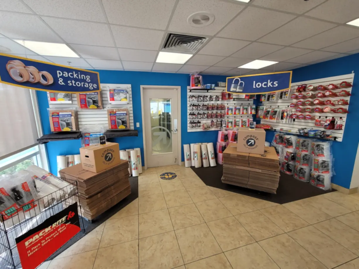 Retail area at Compass Self Storage.
