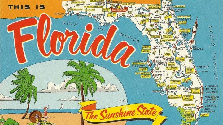 Vintage illustration of Florida.