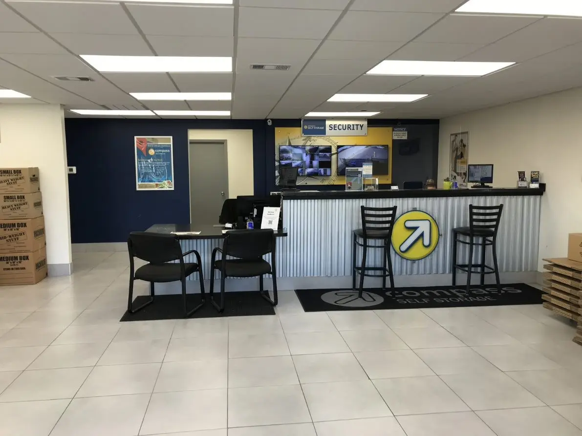 Front Desk at Compass Self Storage.