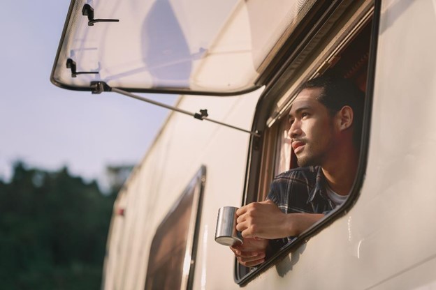 A man using Montgomery RV storage