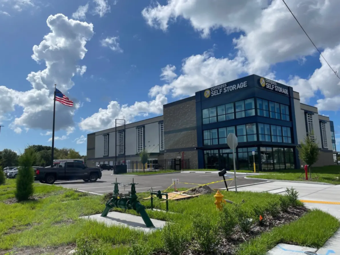 Exterior view of Compass Self Storage.