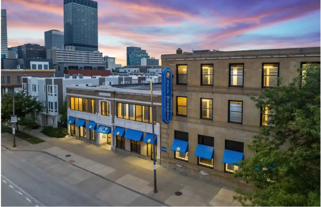 Compass Self Storage building exterior.