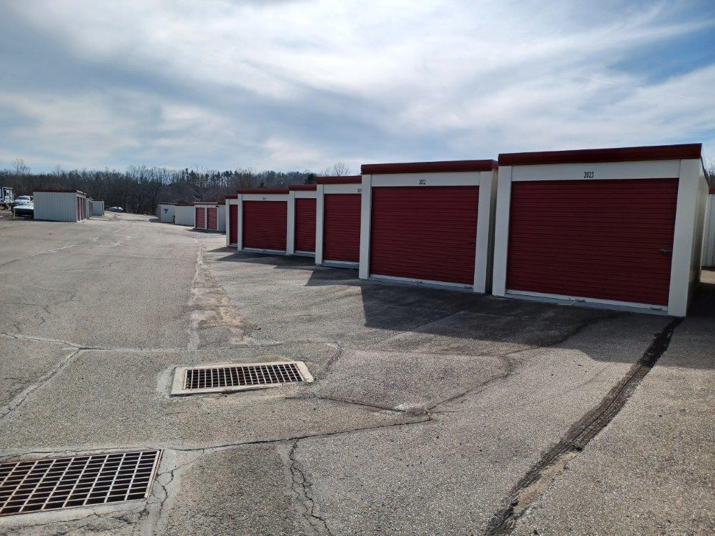 Outdoor, drive-up storage units in Gibsonia.