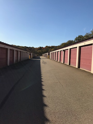 Outdoor, drive-up storage units in Gibsonia.