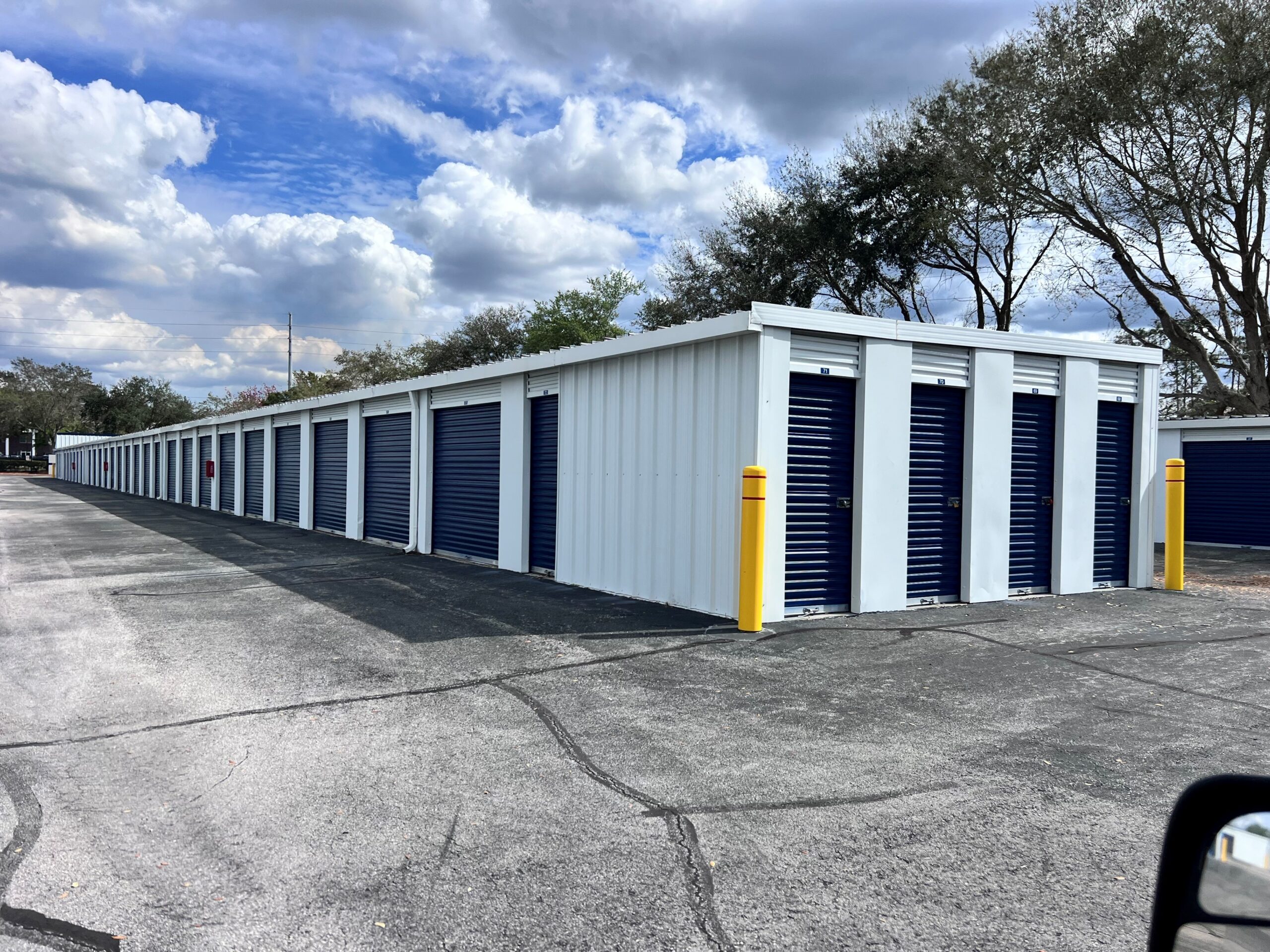 Drive-up units at Compass Self Storage.