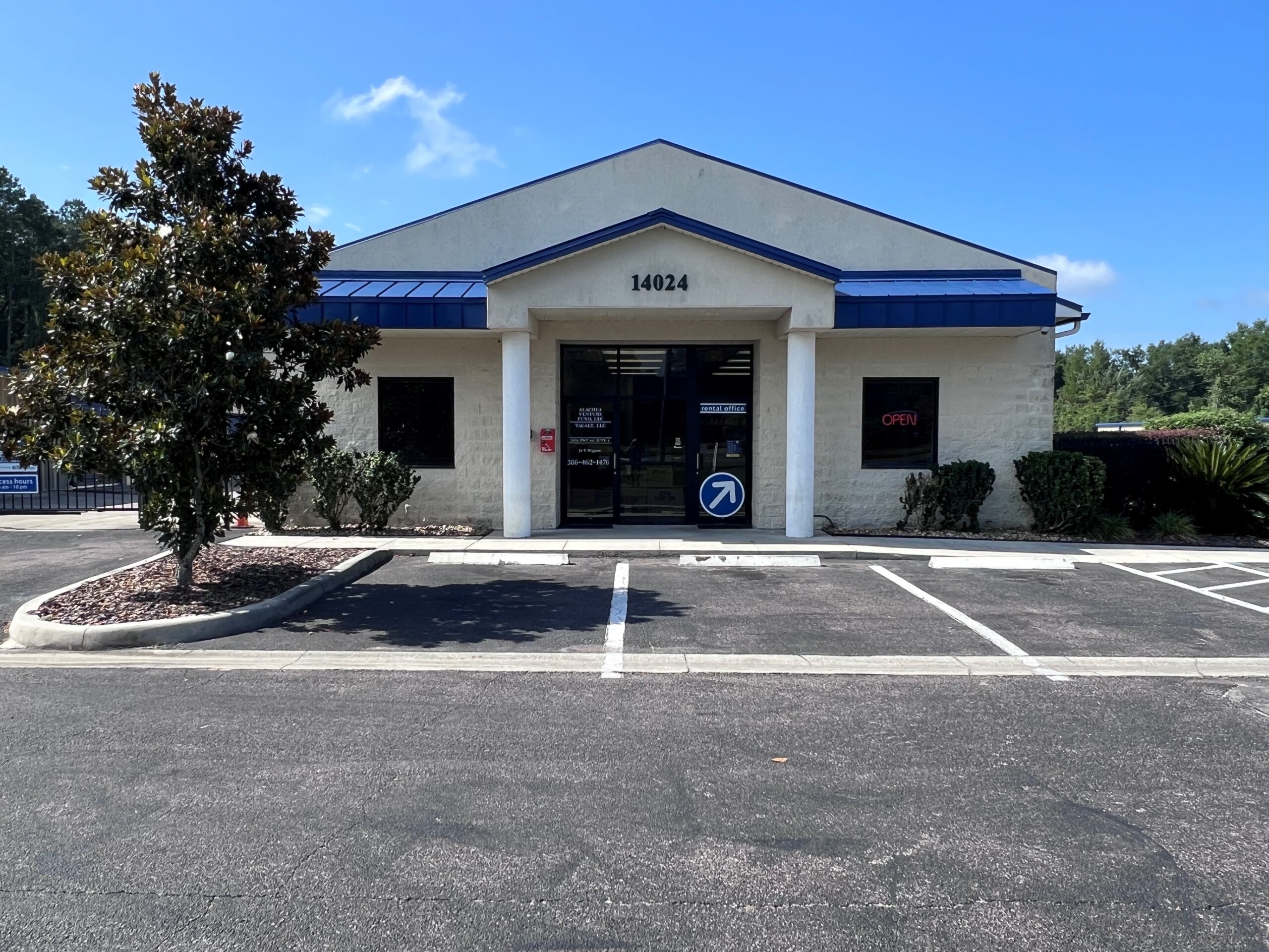 Rental office building at Compass Self Storage.
