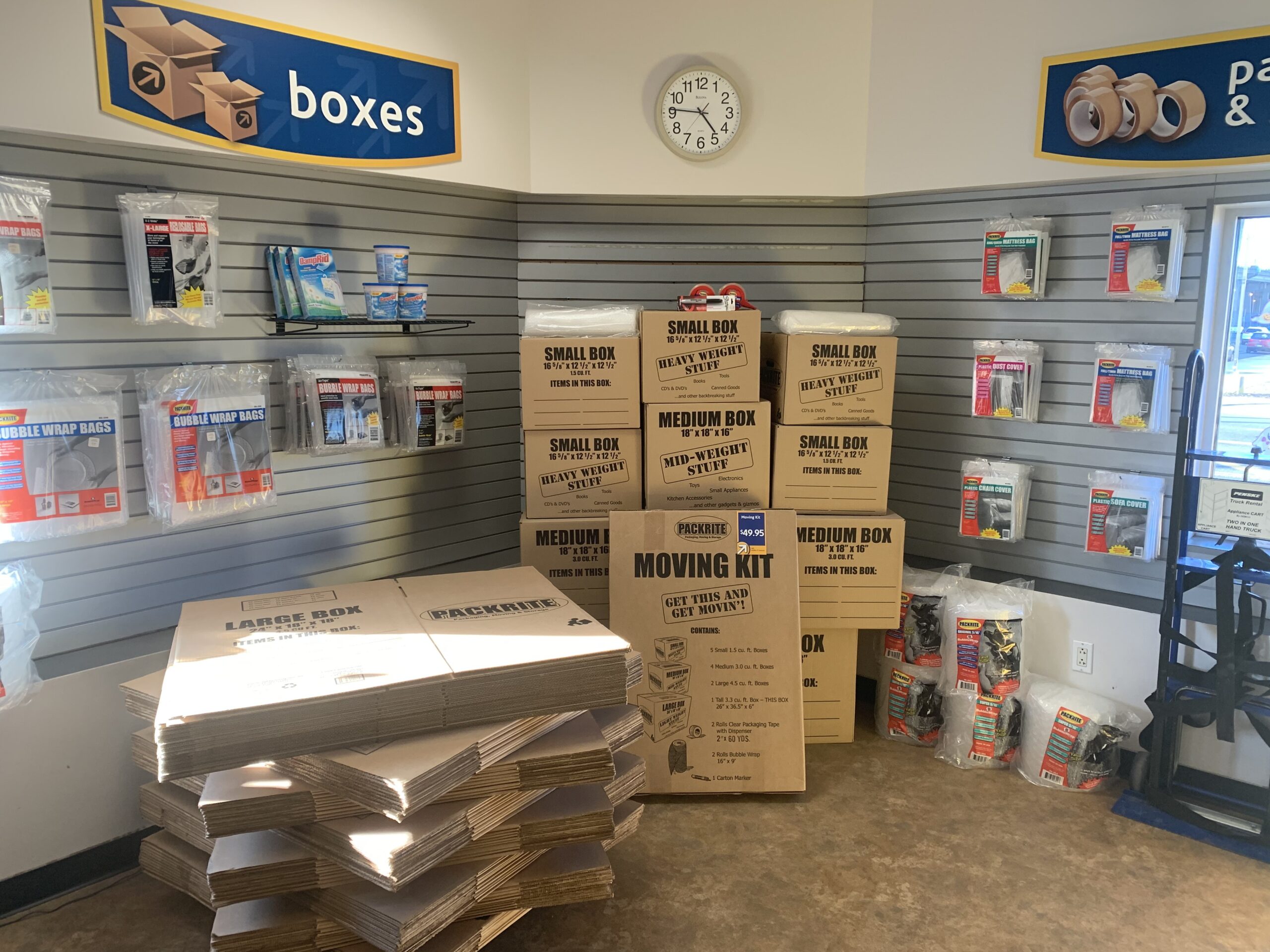 Retail area at Compass Self Storage.