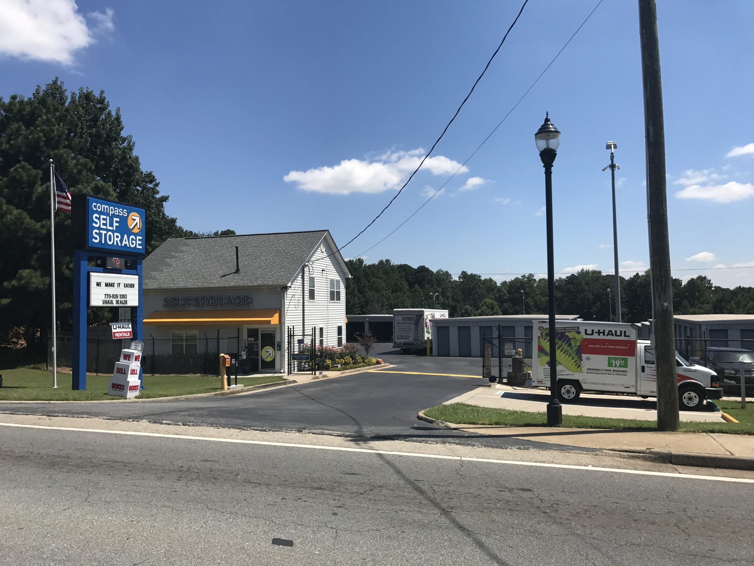 Rental office building at Compass Self Storage.