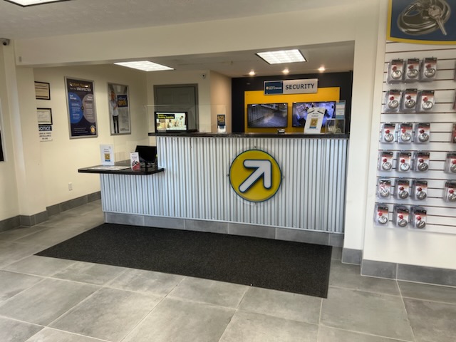 Service desk at Compass Self Storage.