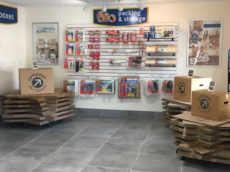Packing supplies at Compass Self Storage.