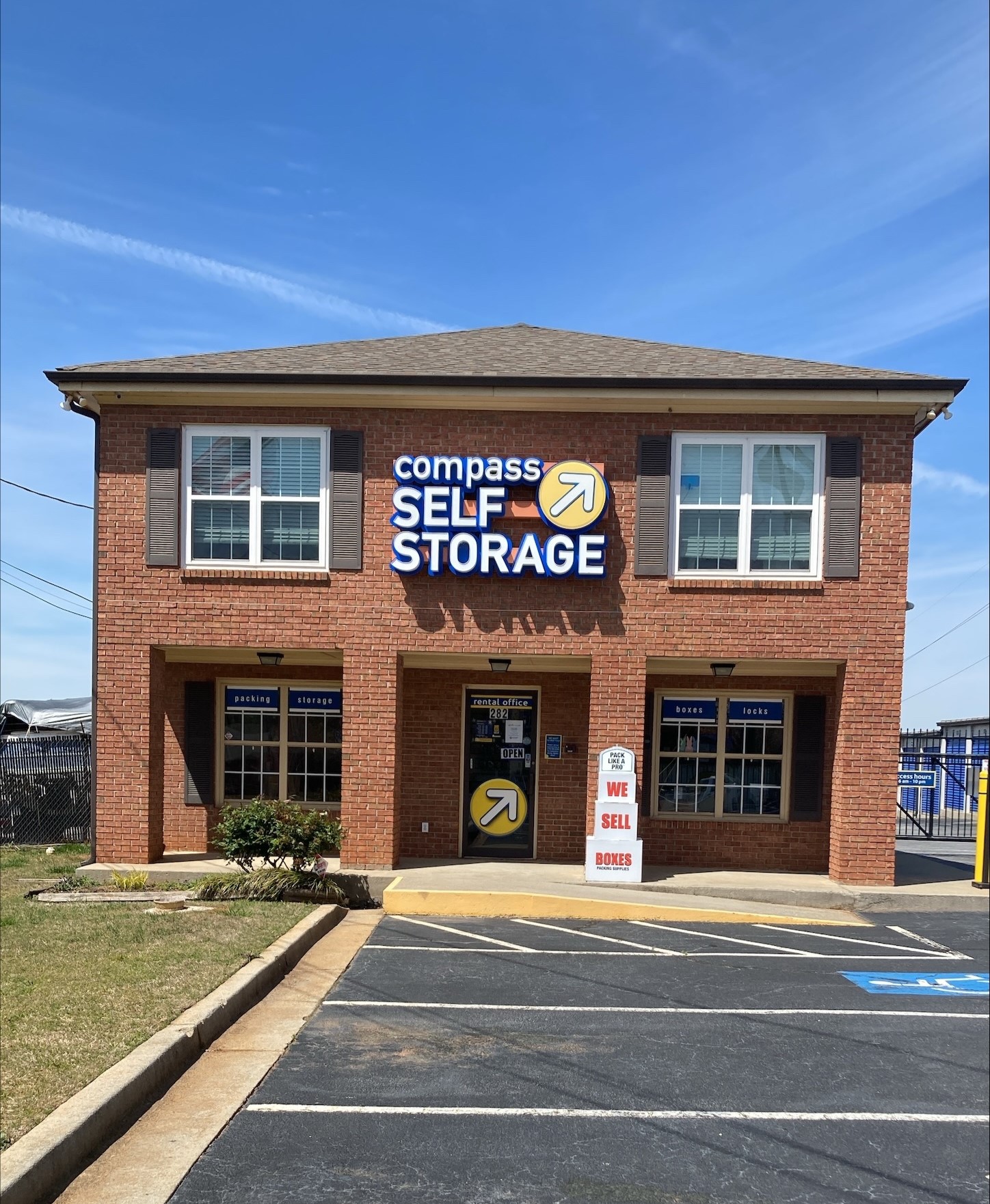Rental office building at Compass Self Storage.