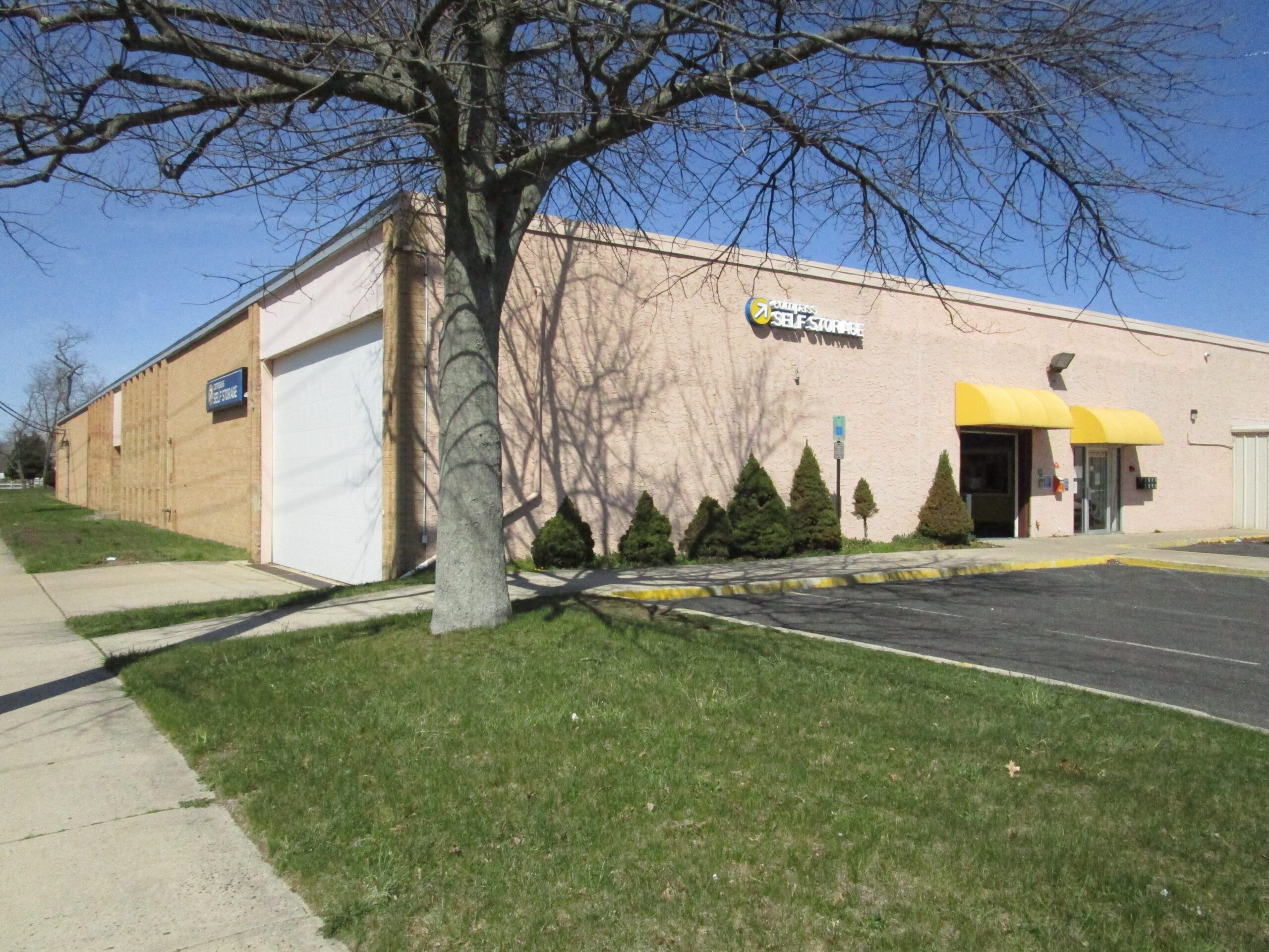 Compass Self Storage building exterior.