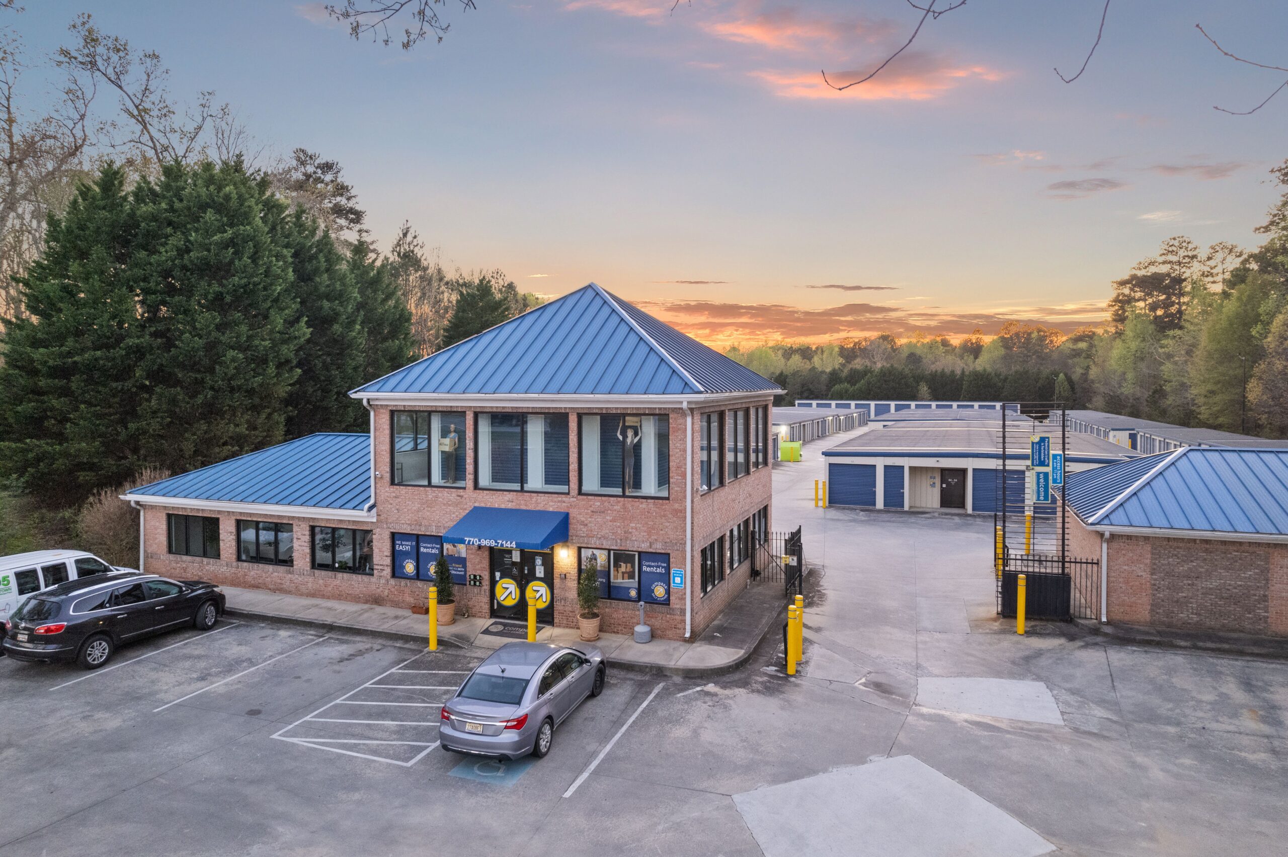 Rental office building at Compass Self Storage.