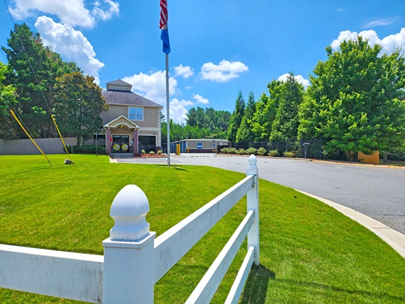 Rental office building at Compass Self Storage.