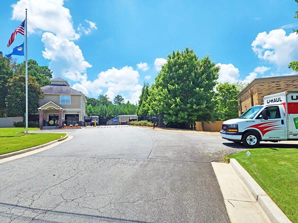 aRental office building at Compass Self Storage.